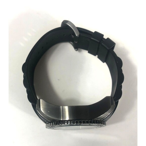 Men's Swiss Legend Commander Quartz Black Dial Diver Watch 316L Steel No box - Picture 3 of 12